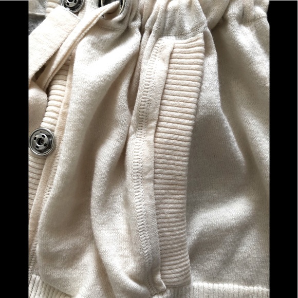 BANANA REPUBLIC cream hooded long cardigan NWOT S! - Picture 7 of 10